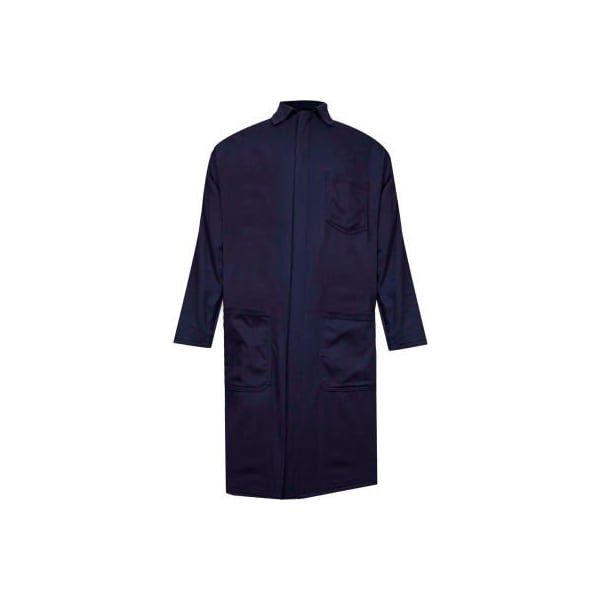 ArcGuard Flame Resistant Lab Coat, UltraSoft, M, Navy, C09UPLC
